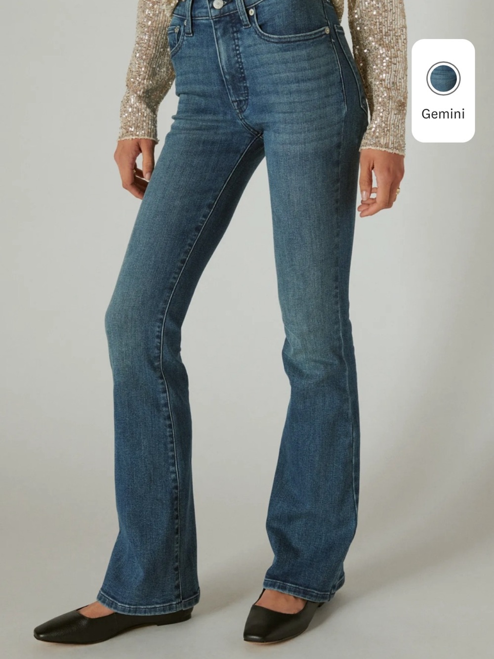 Lucky Brand “Stevie High Rise Flare” Stretch Women’s Jeans Size 4 Fitted - Picture 2 of 12